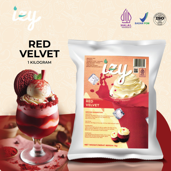 

Izy Powder Drink Red Velvet - Bubuk Minuman Kue Red Velvet 1 Kg