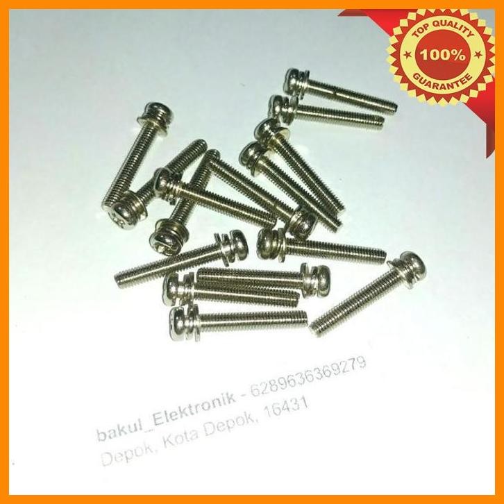 [bak] baut m3 / 3mm + ring 20mm kualitas bagus