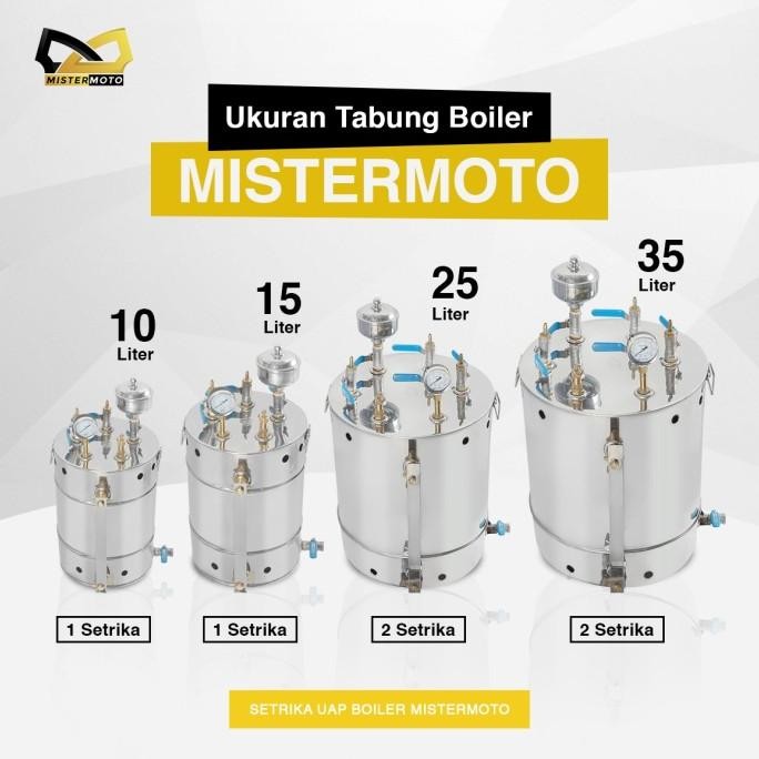 SETRIKA UAP LAUNDRY KONVEKSI OTOMATIS MISTERMOTO 25 LITER 2 SETRIKA