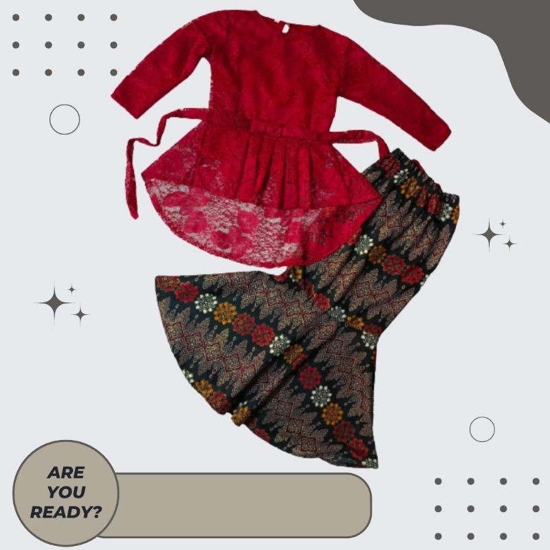 Baju Celana Anak Perempuan Muslim Sepasang Secelan Bocah Wanita Secel Terbaru 2025 Oneset Rok Karakt