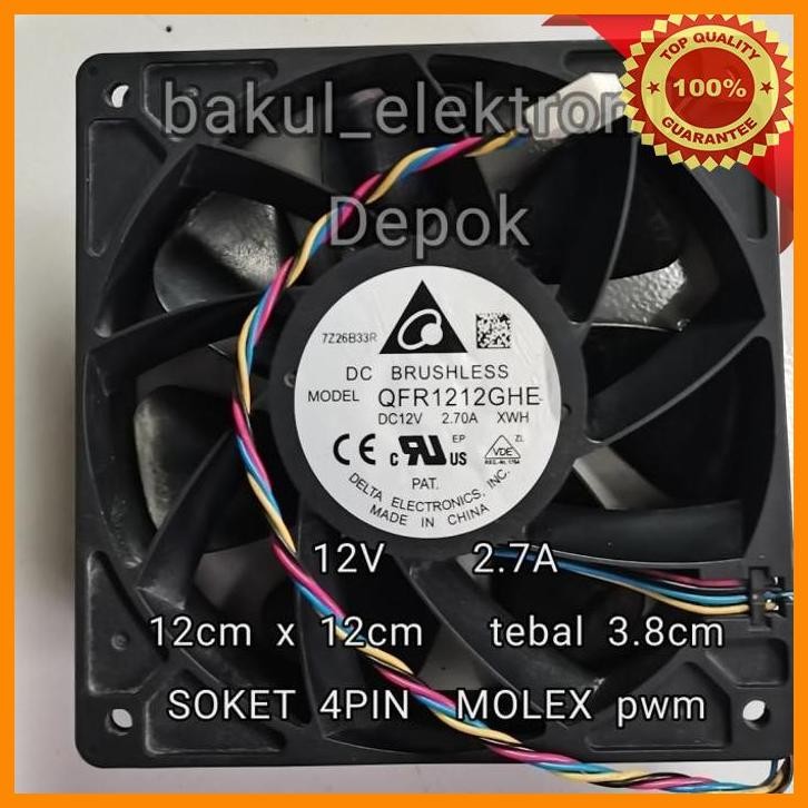[bak] fan pc fan antminer 12cm delta 12v 2.7a