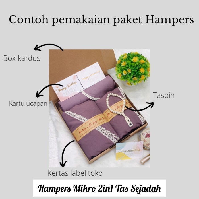 

Giftbox hadiah kado mukena mikro 2in1 tas sejadah birthday graduation