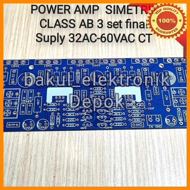 [bak] pcb power amplifier simetris class ab 300w