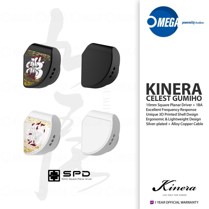 NEW KINERA CELEST GUMIHO 10mm Square Planar Driver(SPD) 2pin In-ear IEM