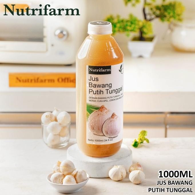 

NUTRIFARM JUS BAWANG PUTIH TUNGGAL 1000ML, BAWANG PUTIH TUNGGAL ALAMI ORIGINAL