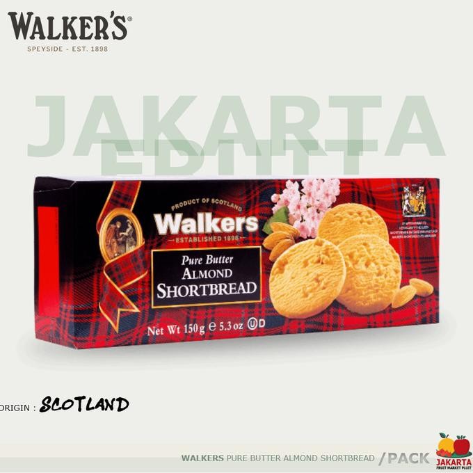 

WALKERS PURE BUTTER ALMOND SHORTBREAD Berkualitas