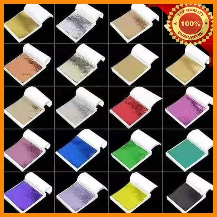 

[GSM] 14x14 cm 10 Lembar Kertas Foil Emas Gold Leaf Foil Sheet Kertas Sepuh