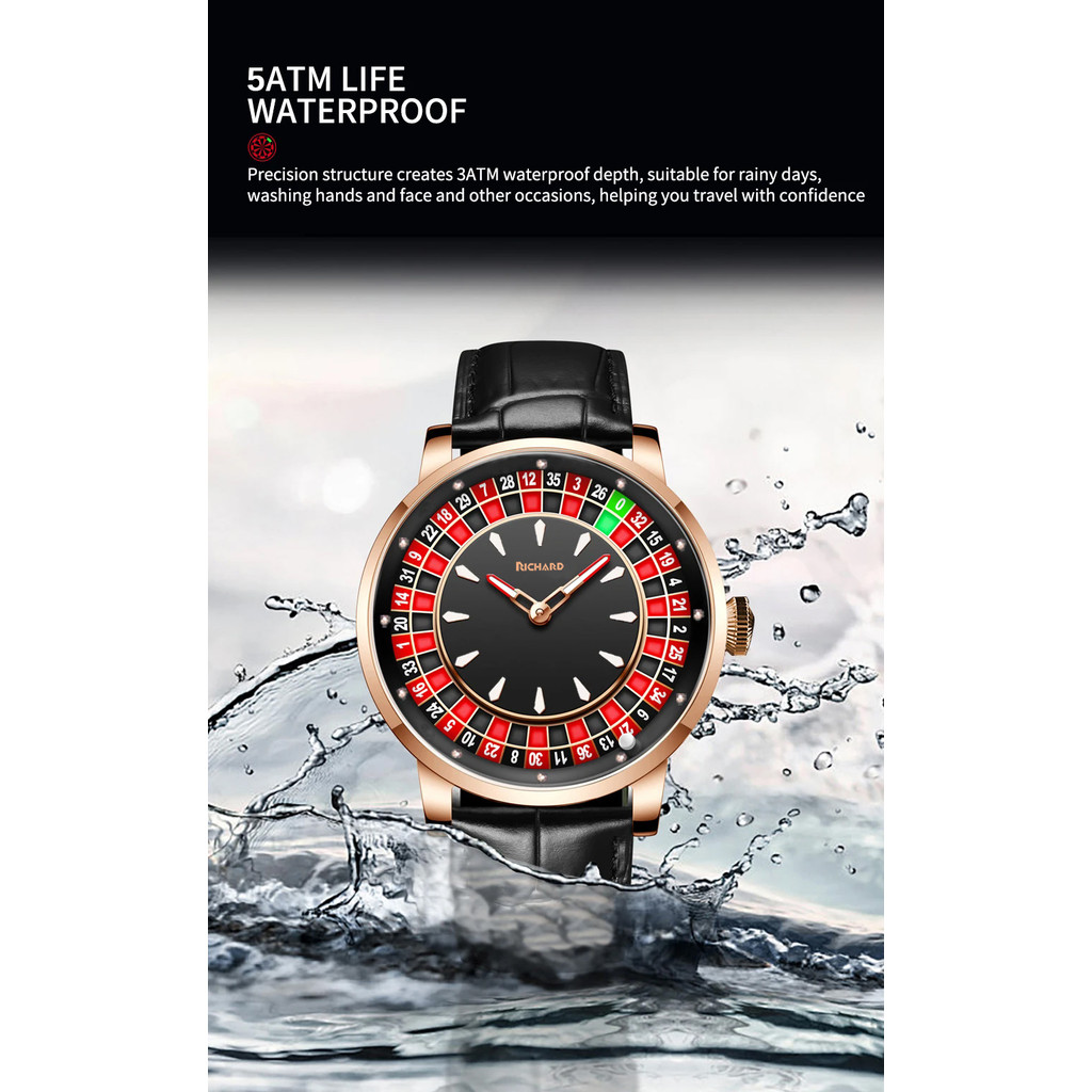 Richard Jacob & Co Mens Mechanical Watches Stainless Steel NH35 Watch Men Top Brands Luxury Wheel