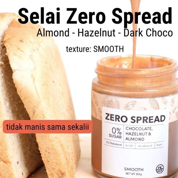 

ZERO SPREAD Almond Butter Mix Chocolate Hazelnut 250Gr Tanpa Gula Berkualitas