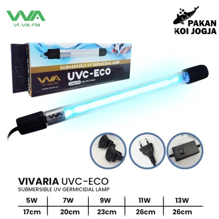 PRODUK TERBATAS Vivaria UVC ECO Ultra Violet penjernih air aquarium Lampu UV Aquarium