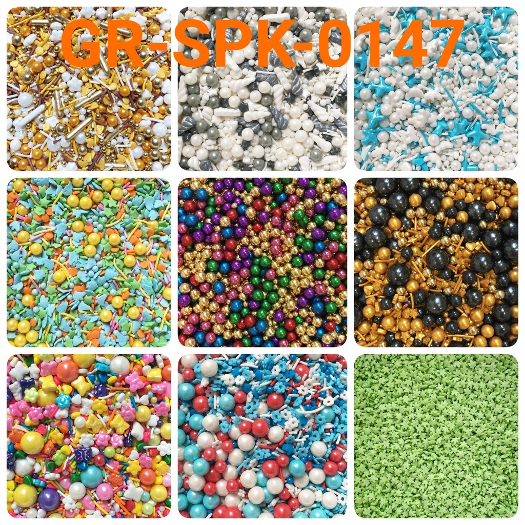 

GR-SPK-0147 Sprinkles sprinkle 1kg pohon kelinci clover pesawat kupu (sprinkles)
