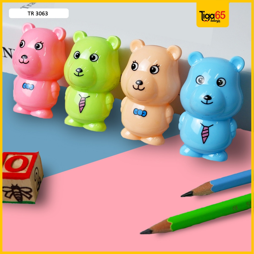 

Serutan Pensil Lucu / Rautan Pensil (Satuan) / Peraut Pensil Karakter Bear / Serutan Tr 3063