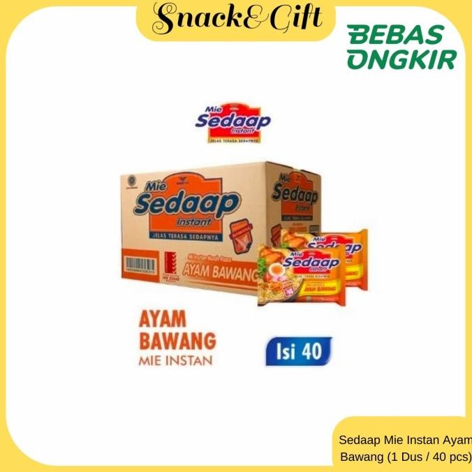 

SEDAAP MIE INSTAN AYAM BAWANG 1DUS ISI 40 PCS ORIGINAL