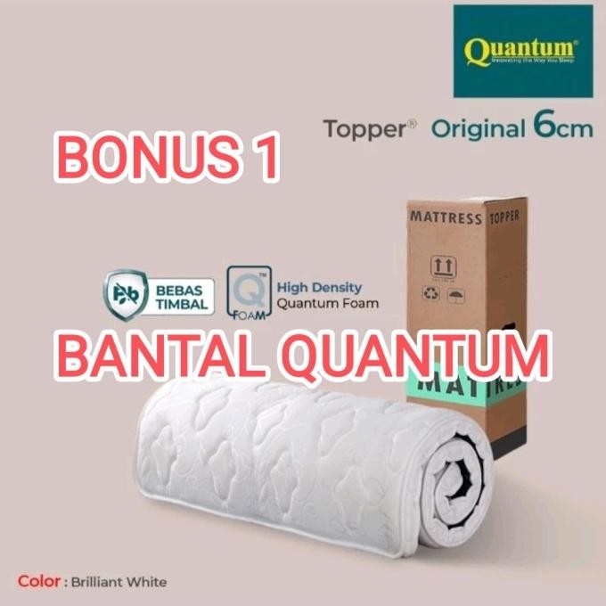 diskon quantum mattress topper 180x200 cm original pelapis kasur matras