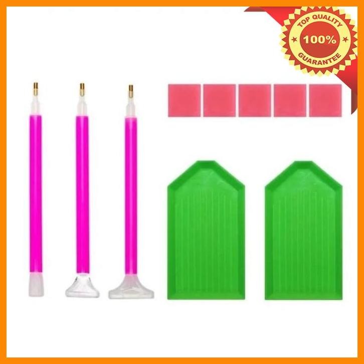 

[GSM] Set Tools Diamond Painting Lengkap Lem Pen Tray Alat Diamond Painting