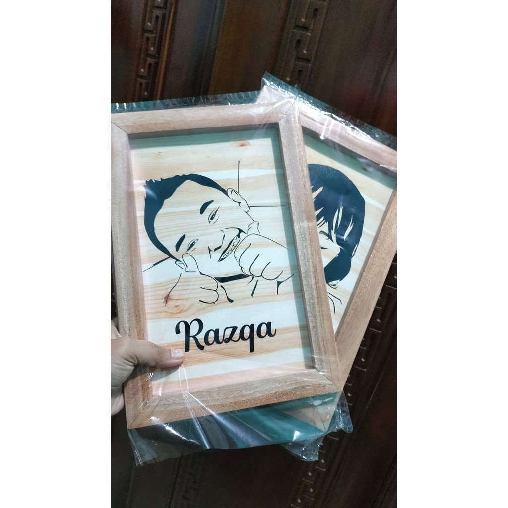 Bingkai Foto/ Line Art Foto/ Hiasan Dinding Sketsa Wajah