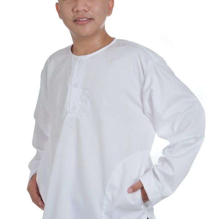 Terbaru Baju Koko Hitam Polos/Koko Tanpa Kerah/Koko Dewasa Terlaris