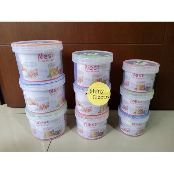 Toples Plastik Bening Model Putar Transparan Kedap Udara Bulat Kecil / Sedang / Jumbo Besar ( Shinpo