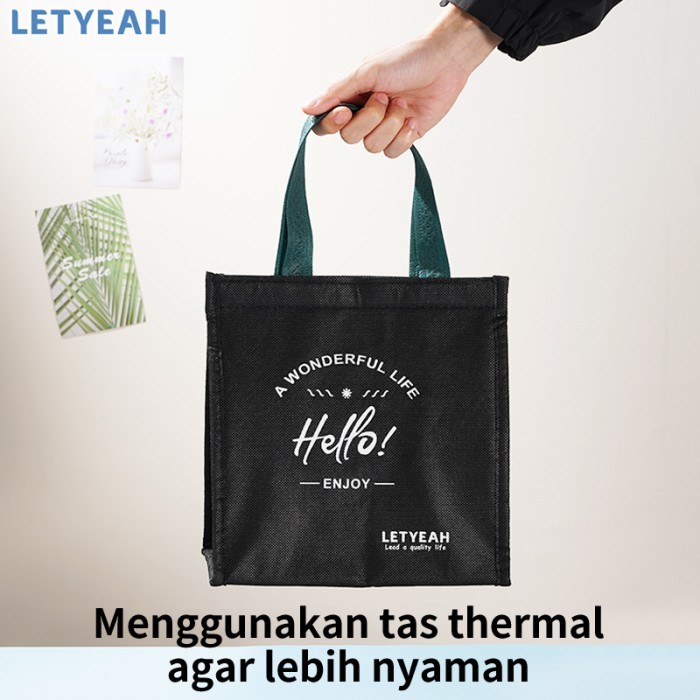 LETYEAH KOTAK MAKAN 2LAYERS LUNCH BOX SET DENGAN TAS BEKAL CANGKIR SUP