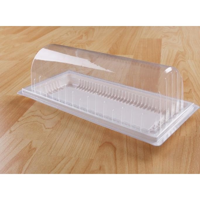 READY DIJUAL MIKA ROTI BOLU GULUNG KEMASAN PACKAGING BOX KUE ROLL CAKE 24 CM