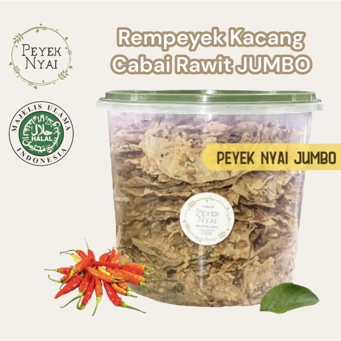 

Peyek Nyai Rempeyek Kacang Cabai Rawit (JUMBO)