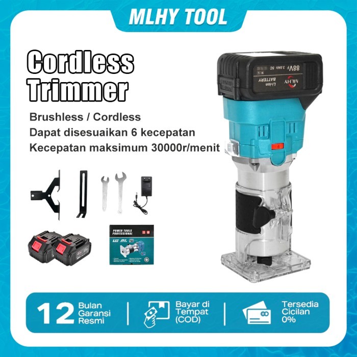 MLHY Mesin Profil Router Trimmer Kayu Cordless Baterai lithium
