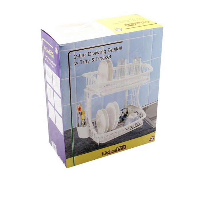 Krischef Rak Piring 2 Susun - Krem Original Ace Hardware