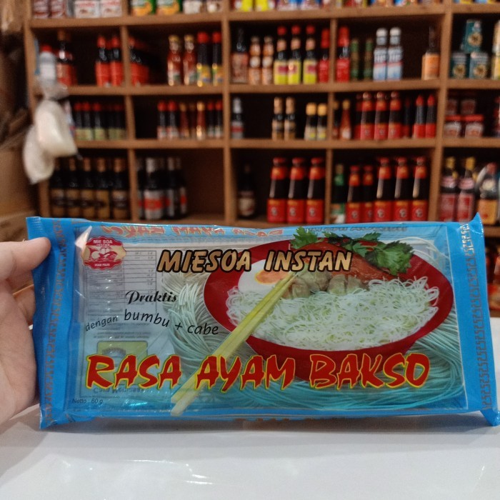 

Miesoa/ Misoa Instan Cap Ikan Paus Rasa Ayam Baso 60Gr