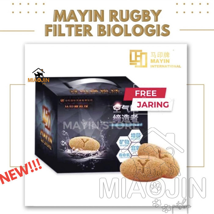 Mayin FILTER Busa Aquarium 1Kg Rugby Media Rumah Bakteri Biologis Bio