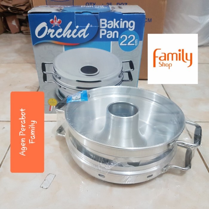 ALAT PEMBUAT KUE / BOLU BAKINGPAN ORCHID 22CM BAKING PAN 4 TELUR