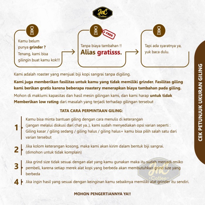 

Jnc House Blend Platinum 50% Biji Kopi Arabica 50% Robusta 250 Gr