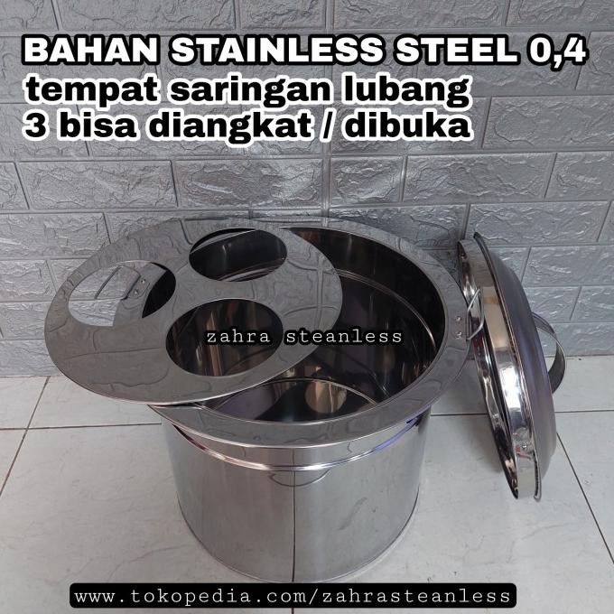 

New Dandang Mie Kocok Lubang 3 /Dandang Mie Ayam /Panci Mie / Panci Bakso