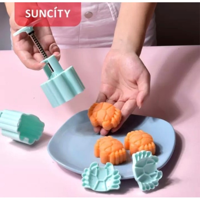 

BEST SELLER SUNCITY MOONCAKE MOLD / CETAKAN NASTAR COOKIES - MOTIF CRAB YC60103