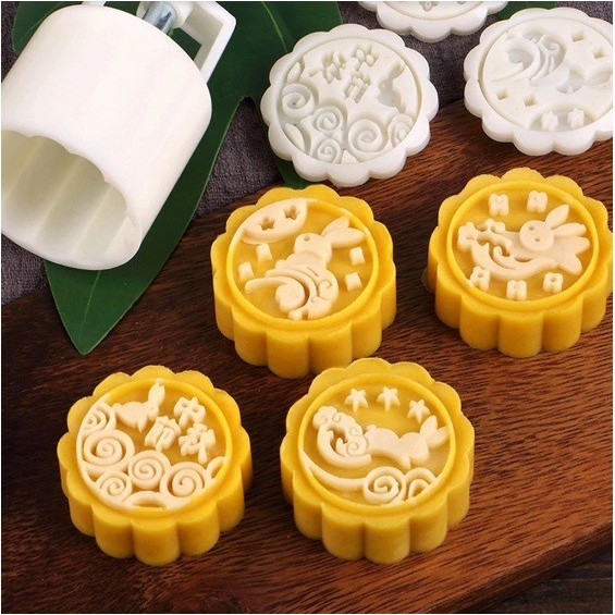 

TERBARU CETAKAN KUE BULAN NASTAR TAIWAN MOULD MOONCAKE PLUNGER KELINCI 75GR