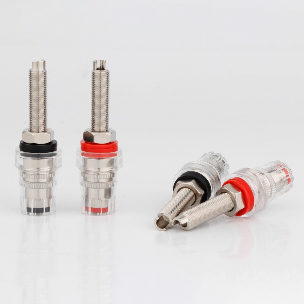 BEST BP1101 4 pcsX HI-END Rhodium Plated Amplifier Speaker Terminal Binding Post