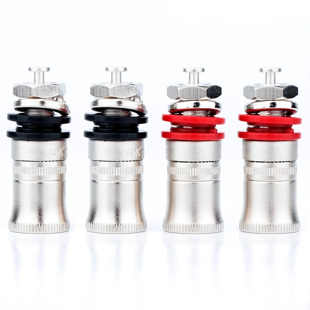 BEST BP1124 CMC Rhodium Plated Speaker Amplifier Binding Post Terminal Banana Plug Socket