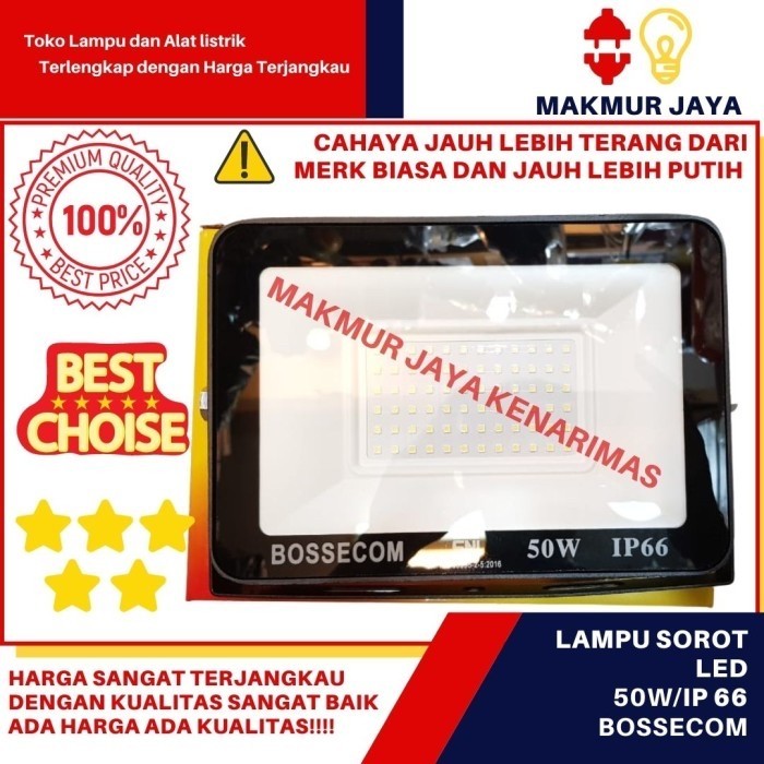 LAMPU SOROT LED 50W TEMBAK 50W FLOODLIGHT WATERPROOF OUTDOOR BOSSECOM