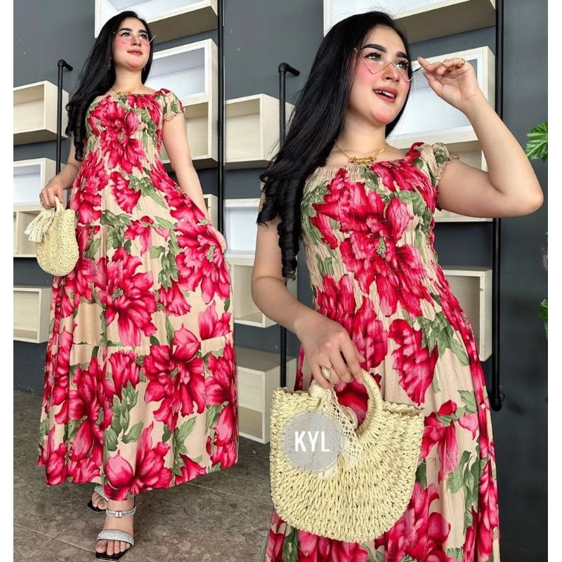 New Produk Daster Long Canda Kerut/Longdres Kerut Canda Zuk