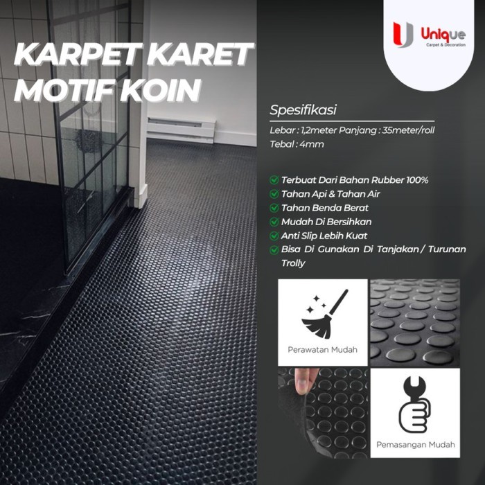 Terbaru Karpet Karet Motif Koin / Karpet Bengkel Dan Ramp Rumah Sakit Promo