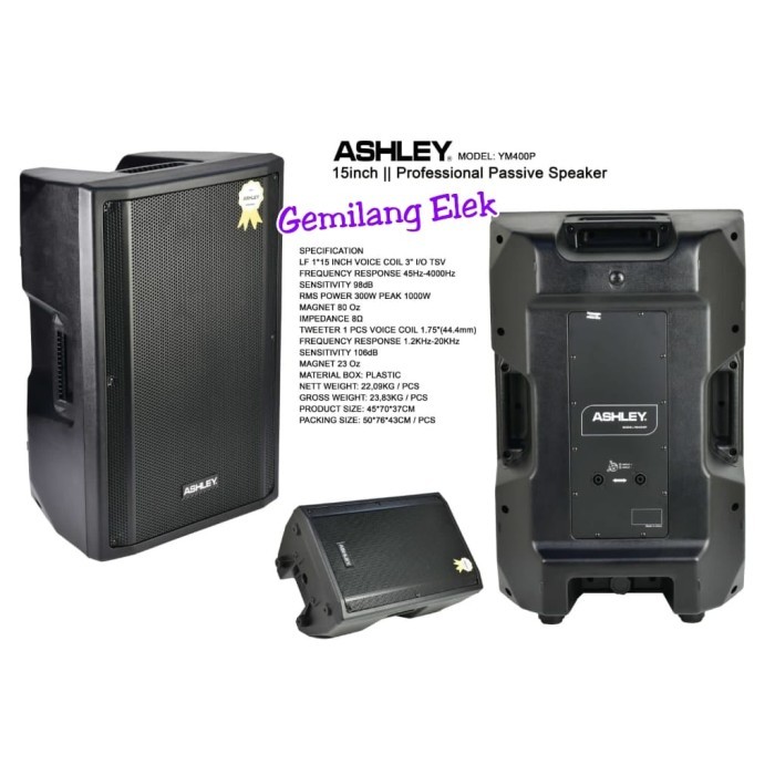 Speaker Pasif Ashley Ym400P ( 15 Inch ) Original