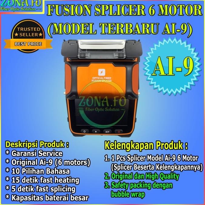 Promo Fusion Splicer Ai9 Fiber Optic Fusion Splicer Ai-9 Original 6 Motor