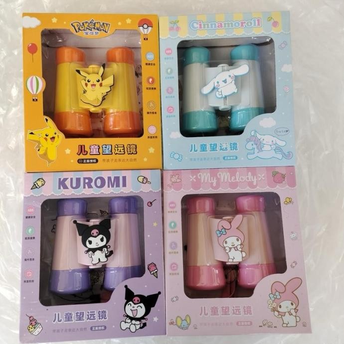 Spesial Sanrio Binocular Teropong Pikachu Monokuler Outdoor Toys Magnifier