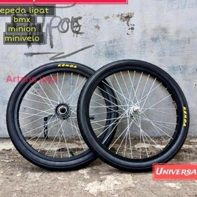 Roda Sepeda Velg Torpedo 20 X 1.75 Kenda Sudah Di Rakit Tinggal Pasang / Whee Lset 20/Peleg Sepeda 2