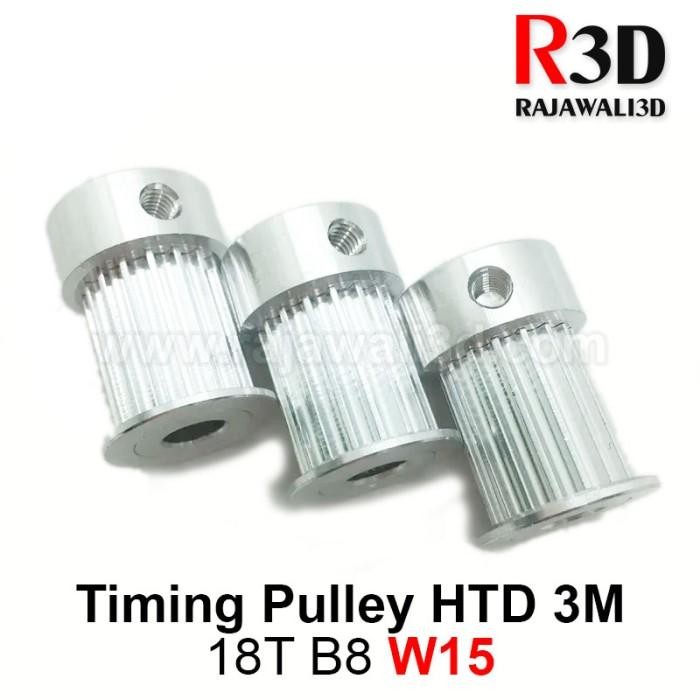 HTD3M Timing Pulley 18 Teeth Bore 8mm Belt 15mm