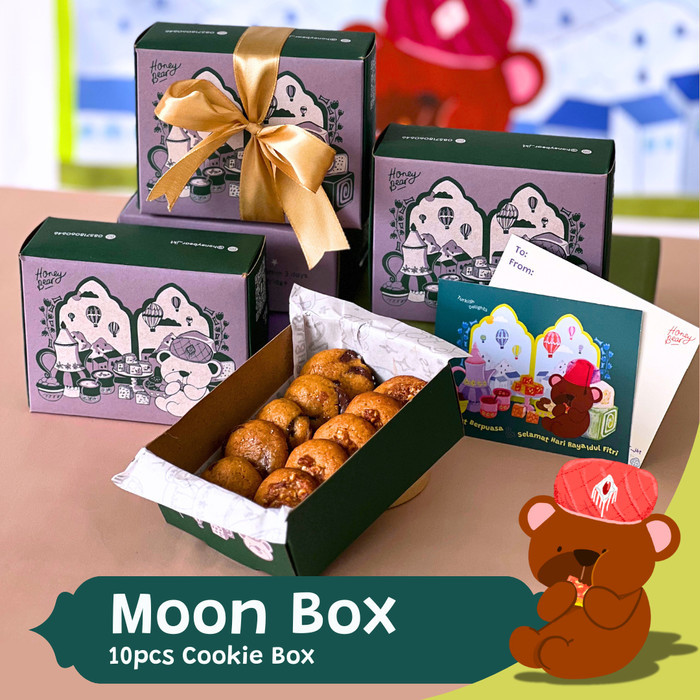 

New! MOON BOX 10pcs HAMPERS RAMADAN IDUL FITRI LEBARAN KUE KERING COOKIES Idul Fitri