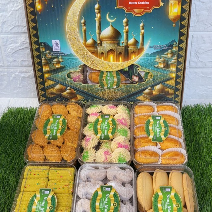 

New! Nona manis - kue lebaran paketan isi 6 toples Idul Fitri