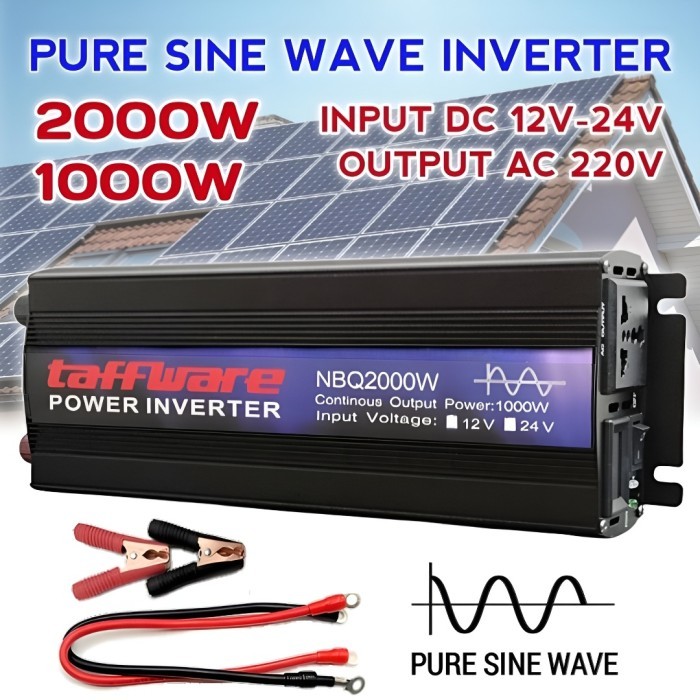 Inverter Pure Sine Wave DC to AC 2000 Watt DC 12V ke AC 220V Sunyima