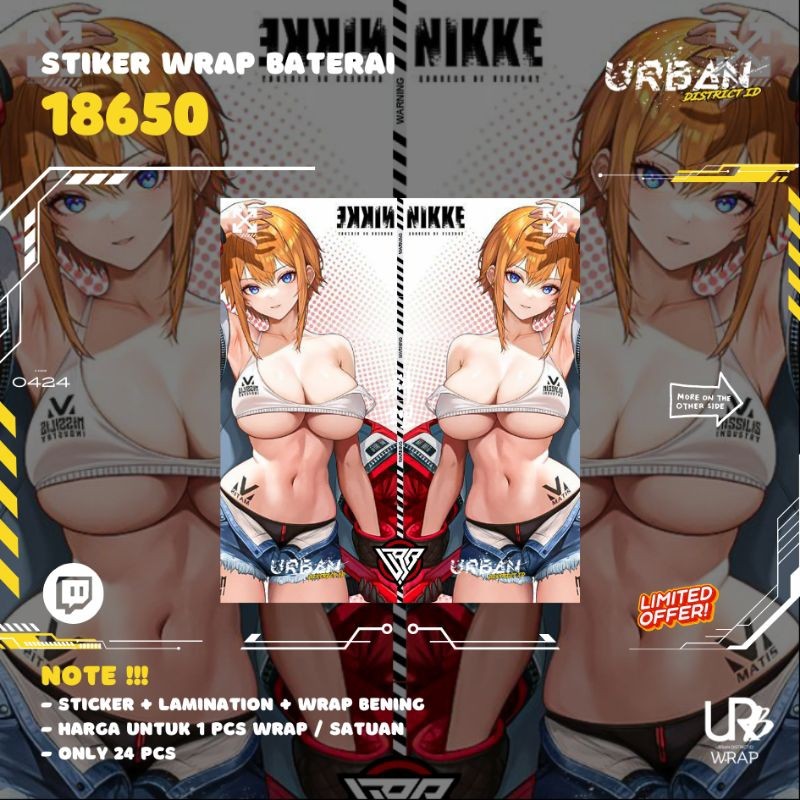 

Terlaris Wrap Baterai 18650 1 Pcs Wifu Garskin Stiker Custom Case Laminasi Tebal COD