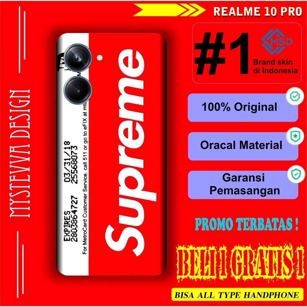

Terlaris Realme 10 Pro Garskin Stiker Custom Case Laminasi Tebal COD