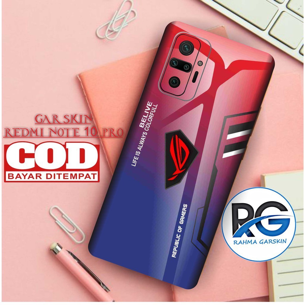 

Terlaris Redmi Note 10 Pro Garskin Stiker Custom Case Laminasi Tebal COD